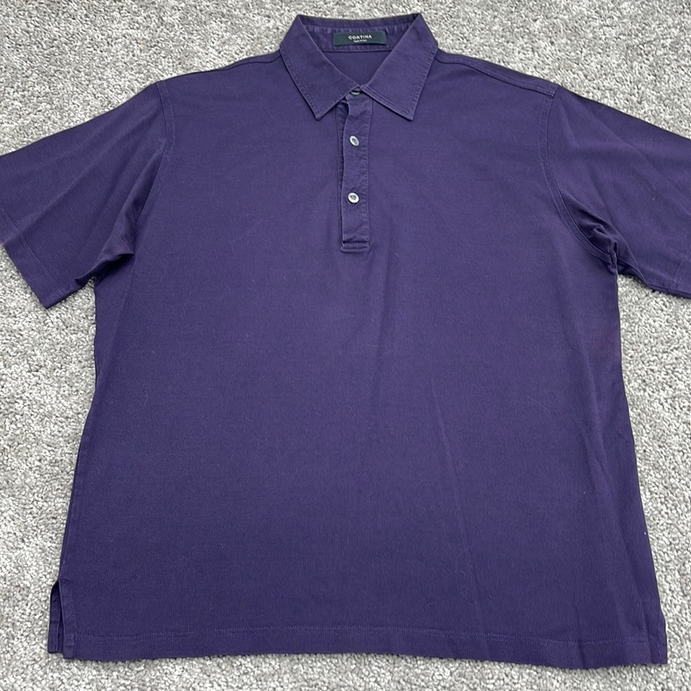Cortina Purple Cotton Polo Shirt Men’s M ~ Made in Italy